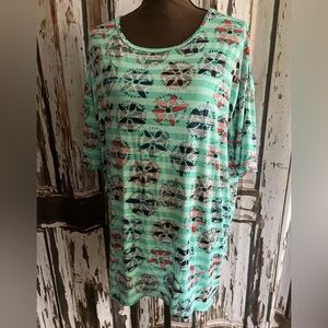 LulaRoe Irma small multi color hi- low tunic see details